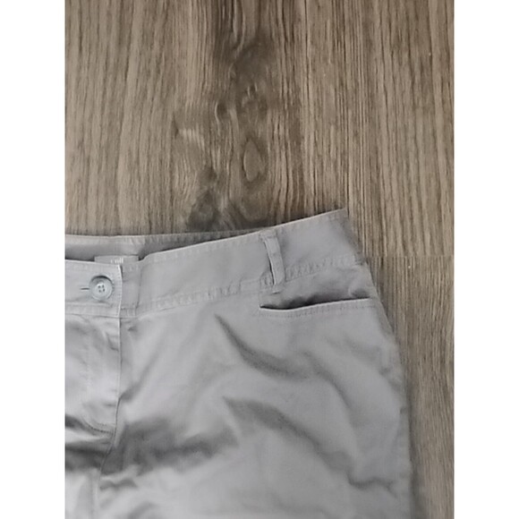 J. Jill Pants Womens Size 14 Gray midrise Cotton Blend Stretch Chino Trousers - Picture 3 of 13
